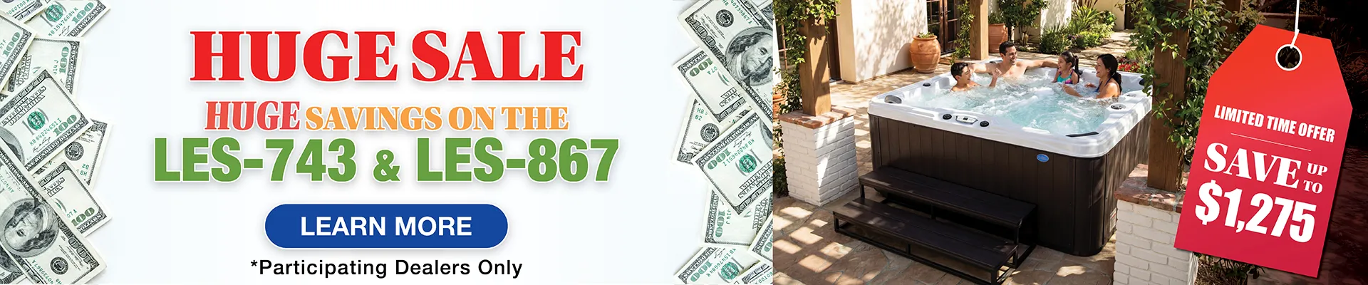 Calspas hot tub being used in a family setting - Farmingdale